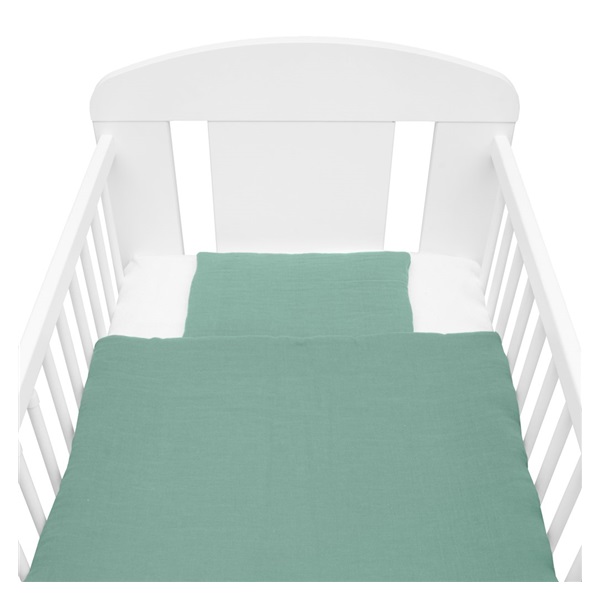 Muslin 2-piece bedding New Baby 90/120 cm green