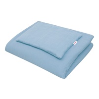 Muslin 2-piece bedding New Baby 90/120 cm blue