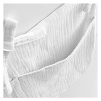 New Baby white muslin crib organizer