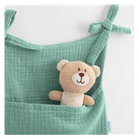 Muslin crib organizer New Baby green