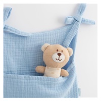 New Baby blue muslin crib organizer