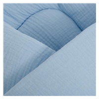 Muslin wrap with hood New Baby blue