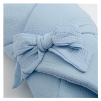Muslin wrap with hood New Baby blue