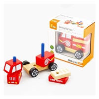 Wooden blocks Viga Firefighters
