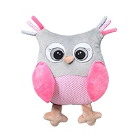 Stuffed toy with rattle Baby Ono Owl pink