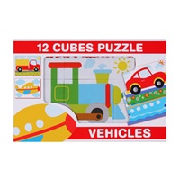 Folding picture cubes 12 pcs vehicles