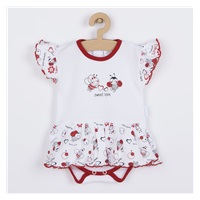 Baby body with short sleeves and ruffle New Baby Ladybug, size 56 (0-3m)