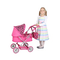 PlayTo Viola deep doll stroller pink