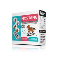 Milly Mally Mustang white and black polka dot rocking horse with melody